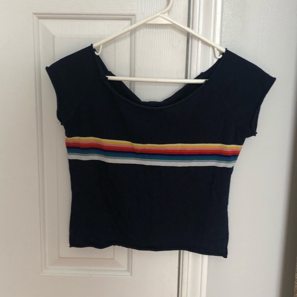 Brandy Melville rainbow off the shoulder top